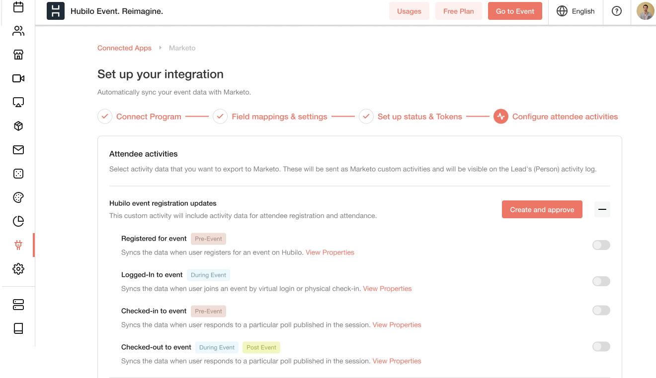 5. Configure Attendee&rsquo;s Activity as Custom Activities – Hubilo 